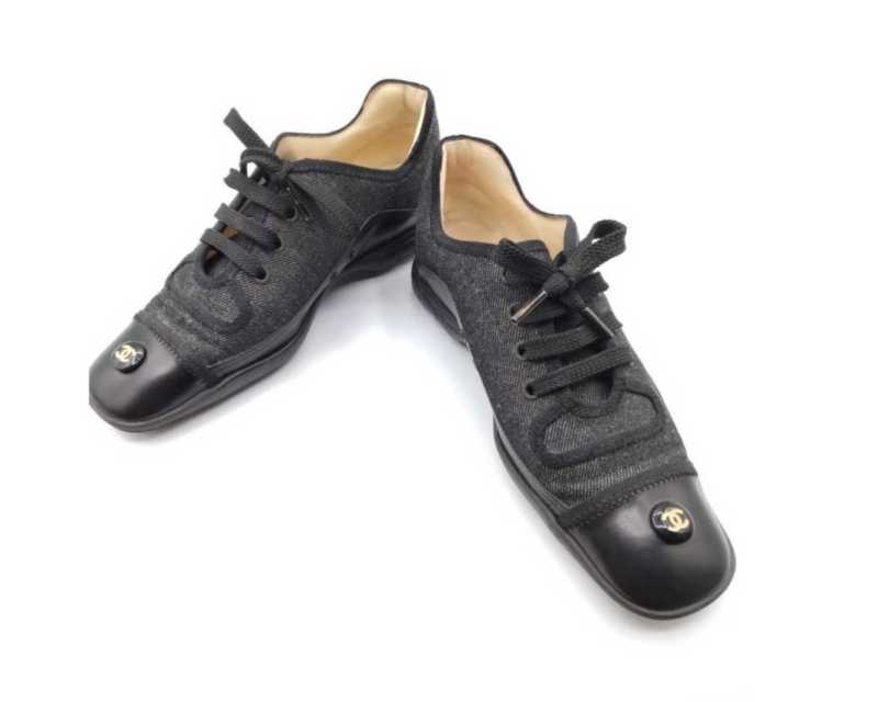 シャネル買取 ココマーク デニム スニーカー